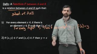 Formal Definition of a Function using the Cartesian Product