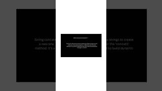 What is String Concatenation?