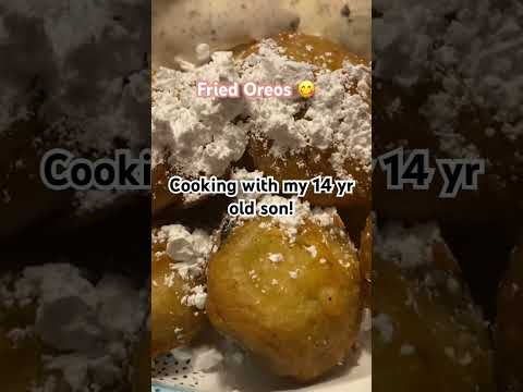 Cooking Fried Oreos with my teen son #familyvlog #food #familymeals #family #foodie #familyrecipes