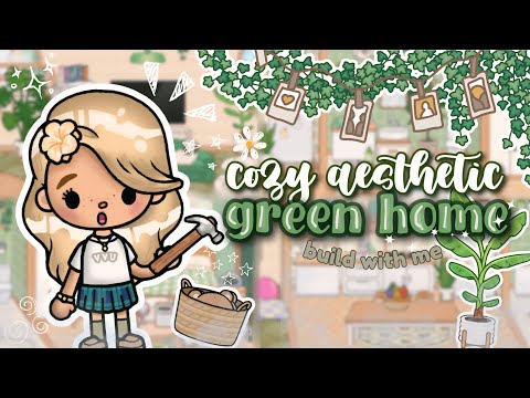Come Build an Aesthetic, Cozy Green Home with Me 🪴🏠| Speedbuilding 🔨