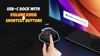 TobenONE UDS048 USB-C Dock with RGB Volume Knob & Shortcut Buttons