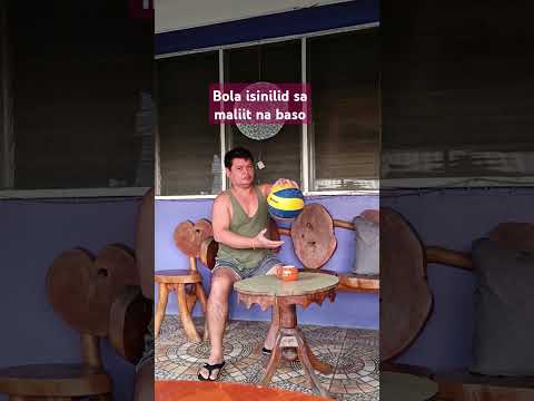 Bola isinilid sa maliit na baso #funny #memes