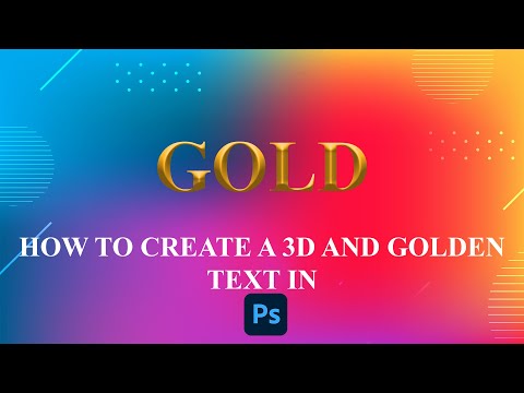 HOW TO CREATE A 3D AND GOLDEN TEXT EFFECT IN ADOBE PHOTOSHOP #adobe #photoshop