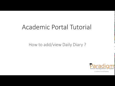 6- How To Manage Students Daily Diary - Paradigm School Managment System