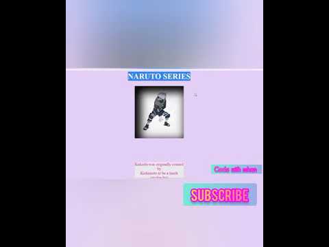 naruto(kakashi hatake)card hover animation.using html and css.