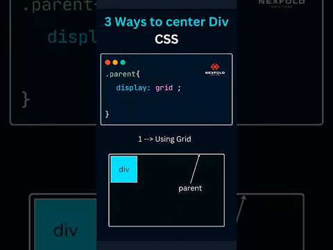 Mastering CSS: 3 Simple Ways to Center a Div | Presented by NexFold Solutions