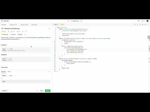 Palindrome Partitioning