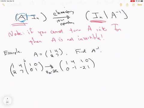 4. elementary matrices - computing inverse example