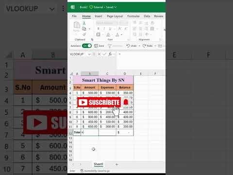 Balance suum formula #exceltech #exceltips #excelformula #exceltricks #excelshortcuts #excelacademy