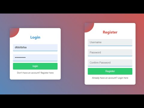 How to create a Login & Registration form using HTML CSS and JavaScript #css #html  @codeVal31