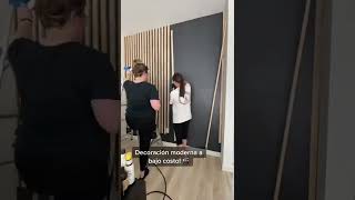 DECORACIÓN ECONÓMICA? LISTONES DE MADERA Y BASE EN NEGRO