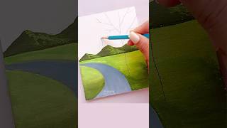 Easy scenery painting #painting #art #shorts