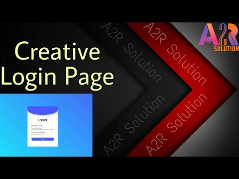 Creative Login Form For Web Pages Using HTML & CSS