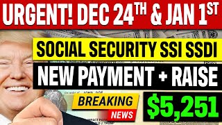 ARRIVING SHORTLY! New Social Security Payment | December 24th and January 1st 2026 | SSI SSDI