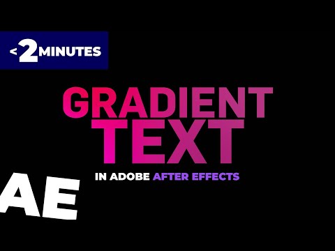 Create Gradient Text in Adobe After Effects (2 Minute Tutorial)