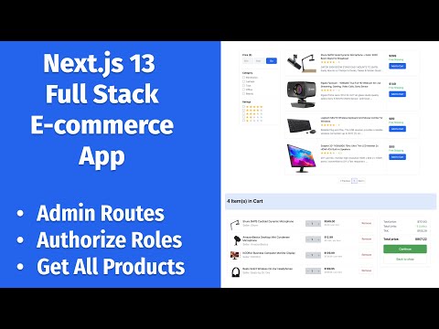 Next.js 13 Full Stack E-commerce App #24 | Admin Routes, Authorize Roles, Get all Products