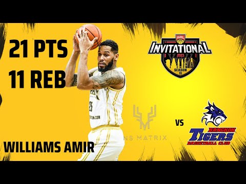 ABL|WILLIAMS AMIR Full Highlights vs BANGKOK TIGERS 21PTS 11REB