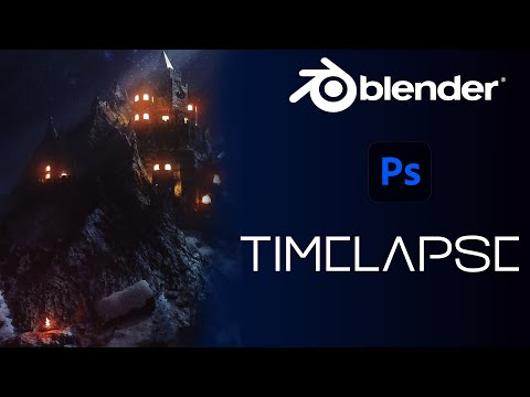 Blender Timelapse : Mountain Castle