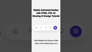 Stylish Animated Navbar with HTML CSS JS | Glowing UI Design Tutorial #frontend #webdesign