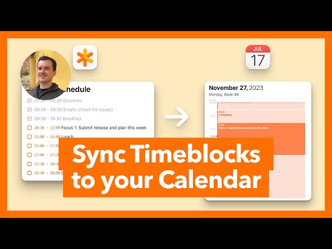 Sync Timeblocks to your Calendar