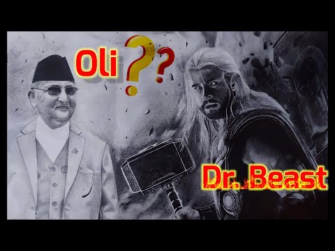 kp Oli || with ThoR || Drawing Beast🔥