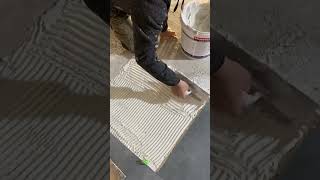 How to Tile a Floor ✅ #shorts #youtubeshorts #viral #howtotileafloor #tiles #tileswork #life #worker
