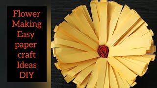 Flower making | Easy paper craft ideas| DIY | Home decor#craftideas #creativemom#flowermaking