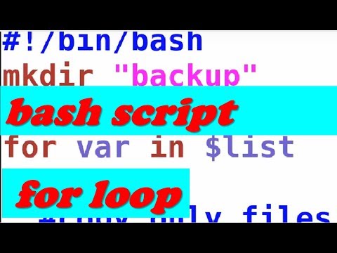 Short lecture - bash scripts 5: bash for loop - copy files using for loop