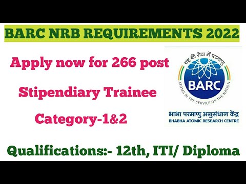 BARC NRB RECRUITMENTS 2022  # HH DESIRE