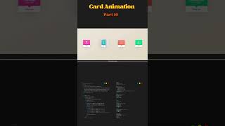 Amazing CARD ANIMATION | PART 10| HTML | Css |JavaScript | #coding #card #css #react