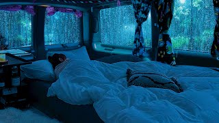 Deep Sleep Ambience ⚡ Rain & Thunder Sounds on Car for Sleep Deeply, Banish Insomnia and Anxiety!