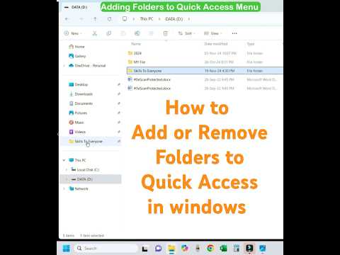 "Master Quick Access in Windows: How to Easily Add or Remove Folders!" | Windows Tips