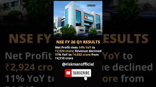NSE FY 26 Q1 Results #quaterlyresult #nse #nseindia #nsenifty #stockmarket #sharemarketnews