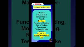 Manual & Automation Testing | Fresher Jobs | Tech Bharat |  2024 | #shorts  #viral  #testingjobs