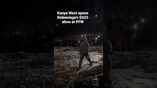 Thoughts on the walk? #kanyewest #balenciaga #pfw #shorts
