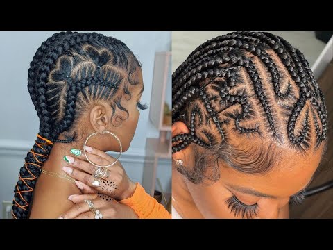 🤩CUTE TIKTOK CORNROW  HAIRSTYLES COMPILATION 2022|protective hairstyles#heart braids