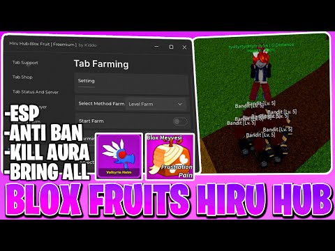 Blox Fruits Script *NO KEY* - Rip Event, Hiru Hub! , Max Level, Auto Fishing, Kill Aura & More!⚔️🎭