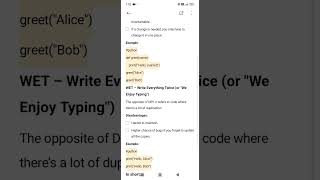 Dry and wet code