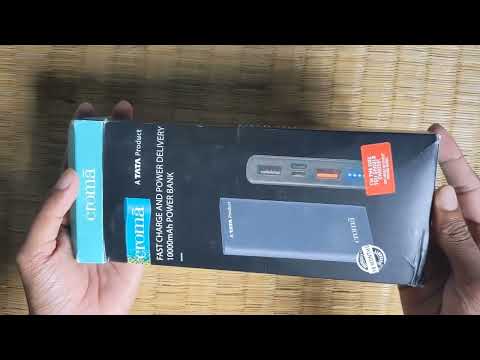 TATA product unboxing, TATA 18w Power Bank, Croma 18w power bank unboxing