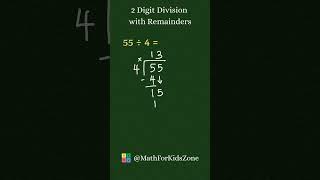 2-Digit Division with Remainders | Grade 4 Math ✅💯 #maths #division #education #mathshorts