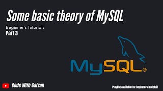 Basic theory of MySQL (for beginners)  #mysql  #tutorial  #beginners