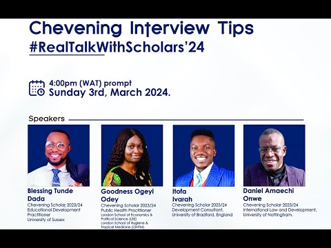 CHEVENING 2024 MOCK INTERVIEW TIPS by Current Scholars