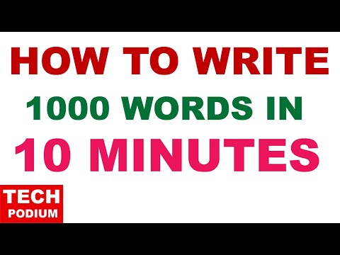 How To Write 1000 Words in 10 Minutes | Write 3 To 4 Articles in One Day