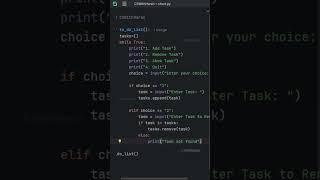 How to make a ToDo List in Python in 30 seconds #cswithharsh #pythontutorial #pythoninhindi #shorts