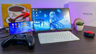 GAMER SETUP with a phone and a portable monitor | Arzopa A1S Review