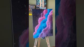 Painting a Spacey Background #art #artsandcrafts #painting #spaceart #scifiart #spaceart #space
