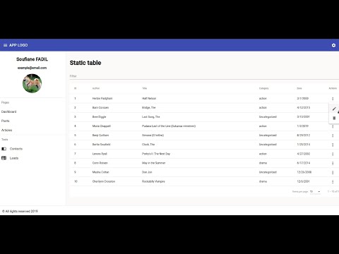 Angular 8 Data Tables with sorting, pagination, and filtering using Express.js as backend