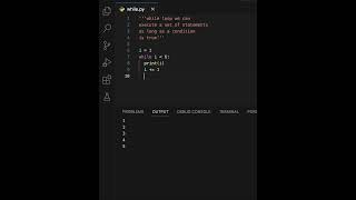 Python While Loop #learn #code #learnpython #learning #python #variablesinpython #while #loop #py