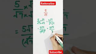 How to rationalize the denominator #maths #fractions