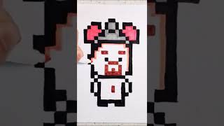 Hand Drawn Pixel Art - Drawing WALTER WHITE! #pixelart #breakingbad #walterwhite #heisenberg #shorts